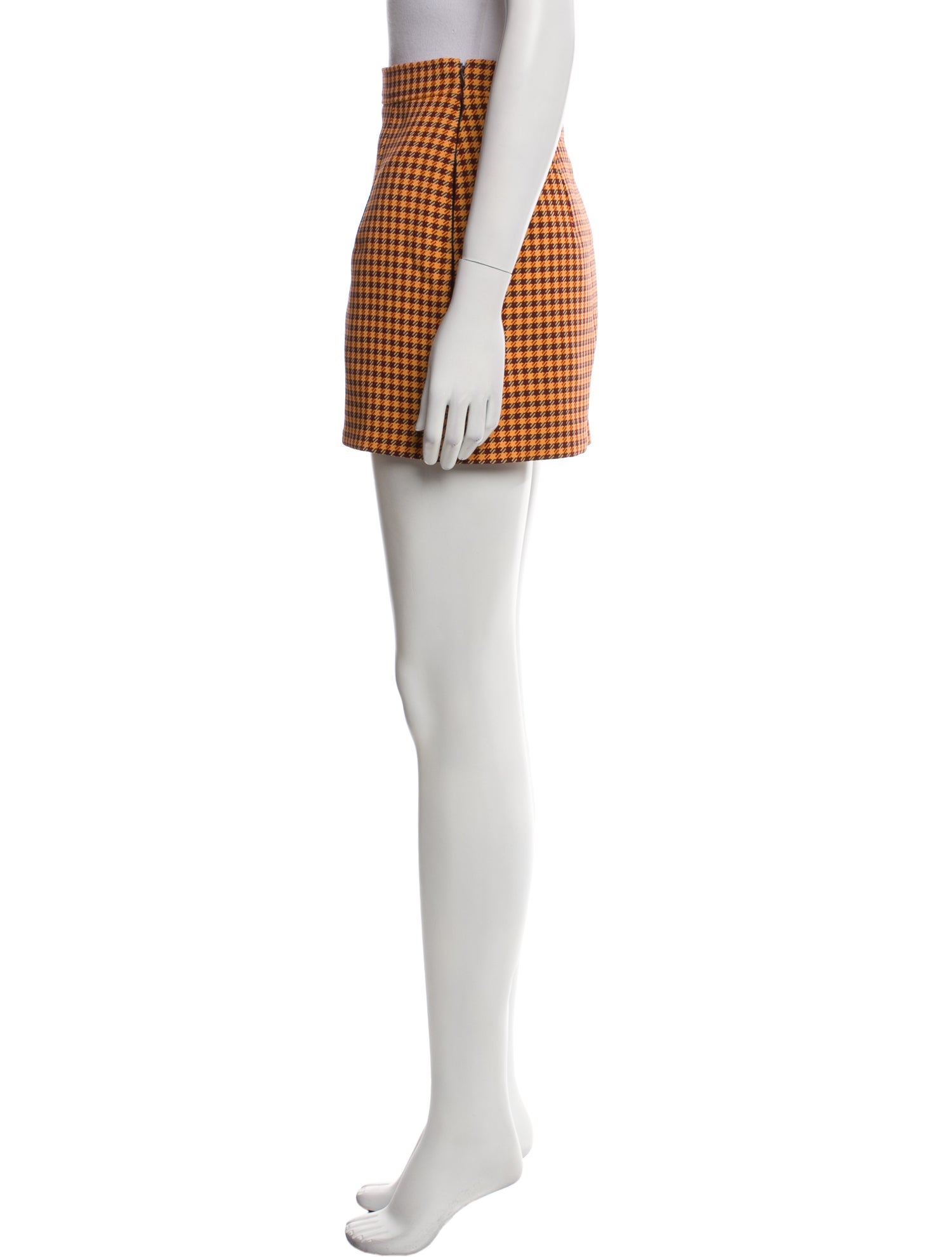 Marni Plaid Print Mini Skirt