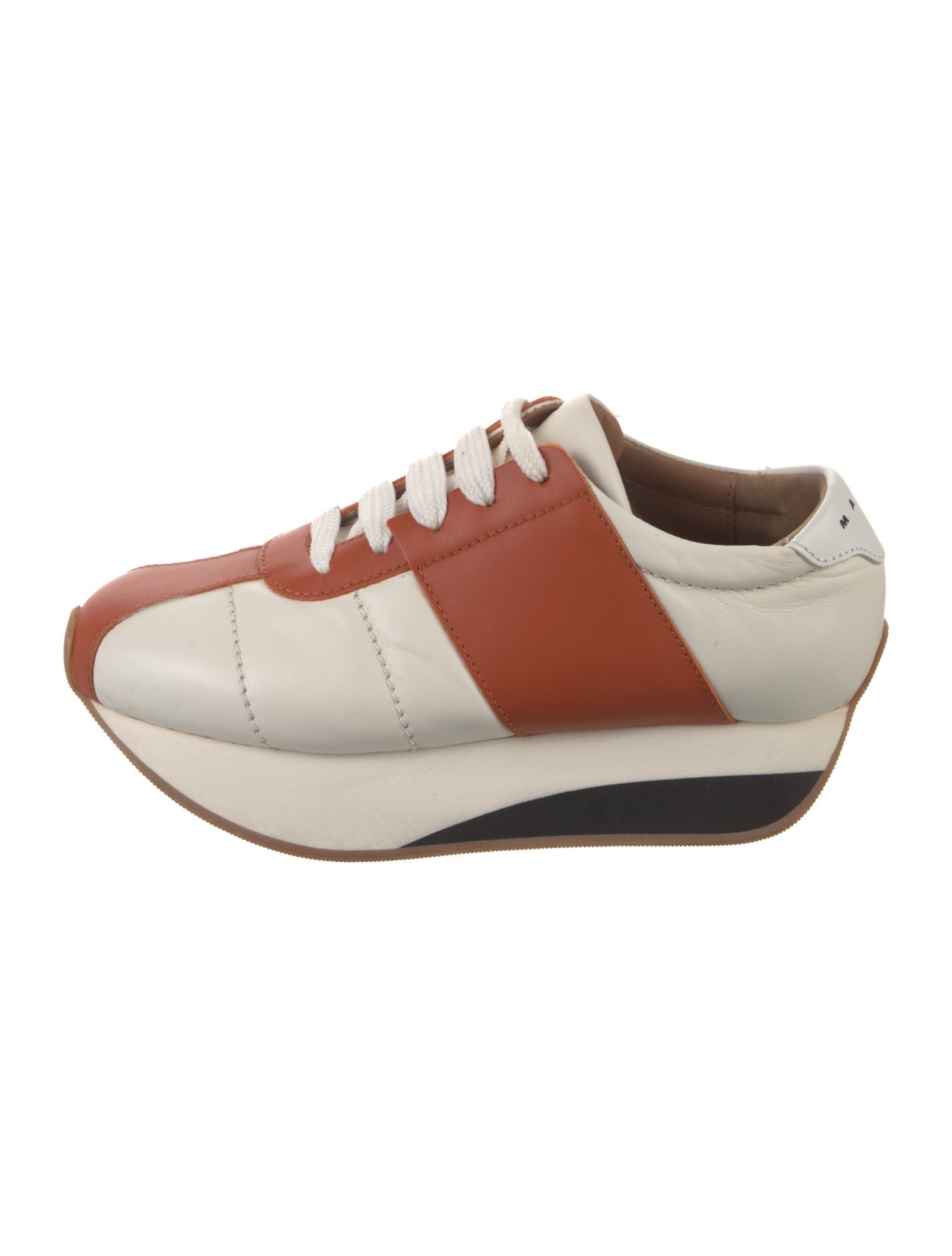 Marni Leather Colorblock Pattern Sneakers