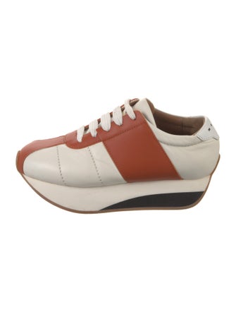 Marni Leather Colorblock Pattern Sneakers