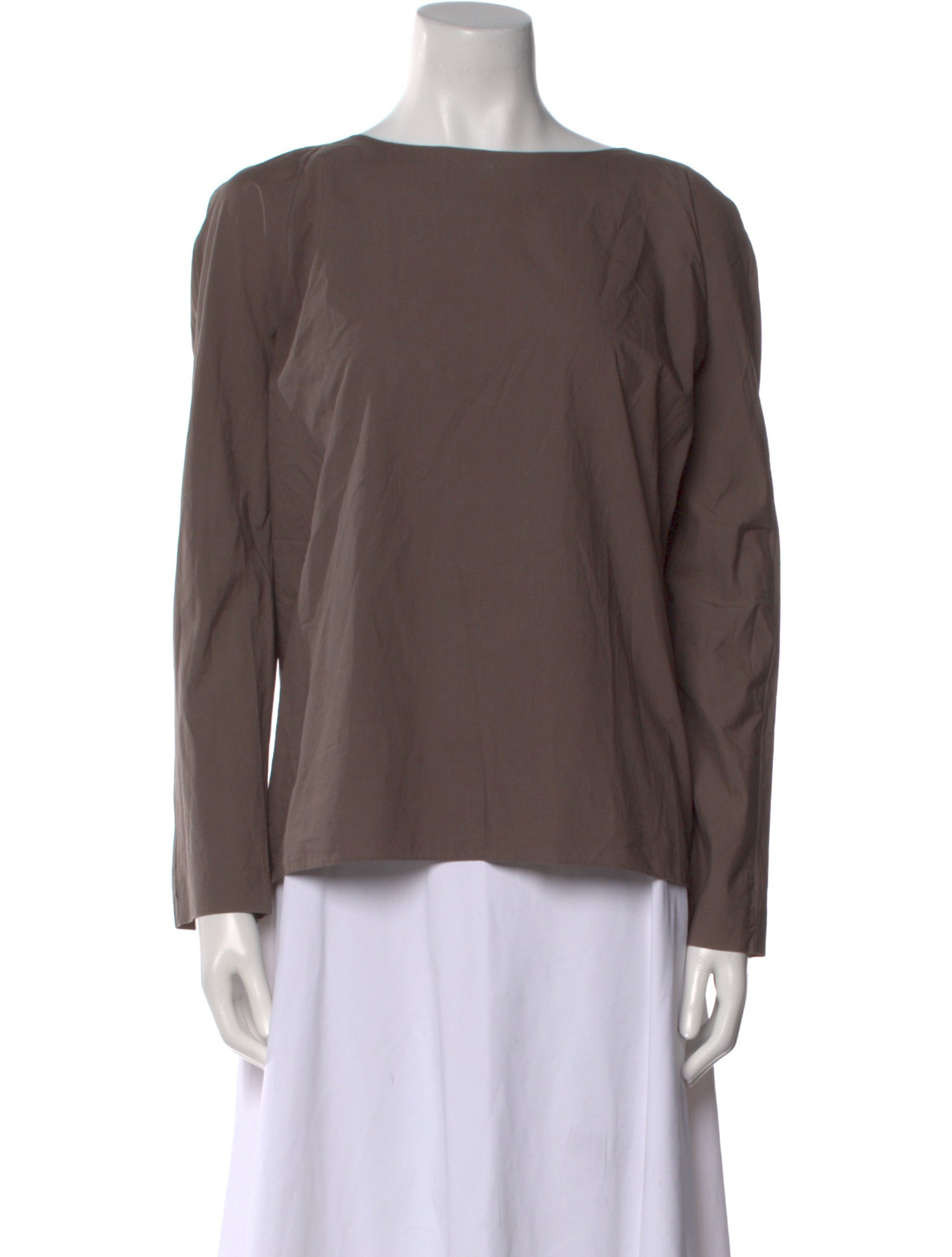 Marni Bateau Neckline Long Sleeve Blouse