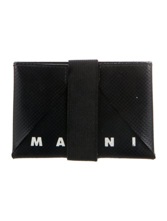 Marni Leather Graphic Print Wallet