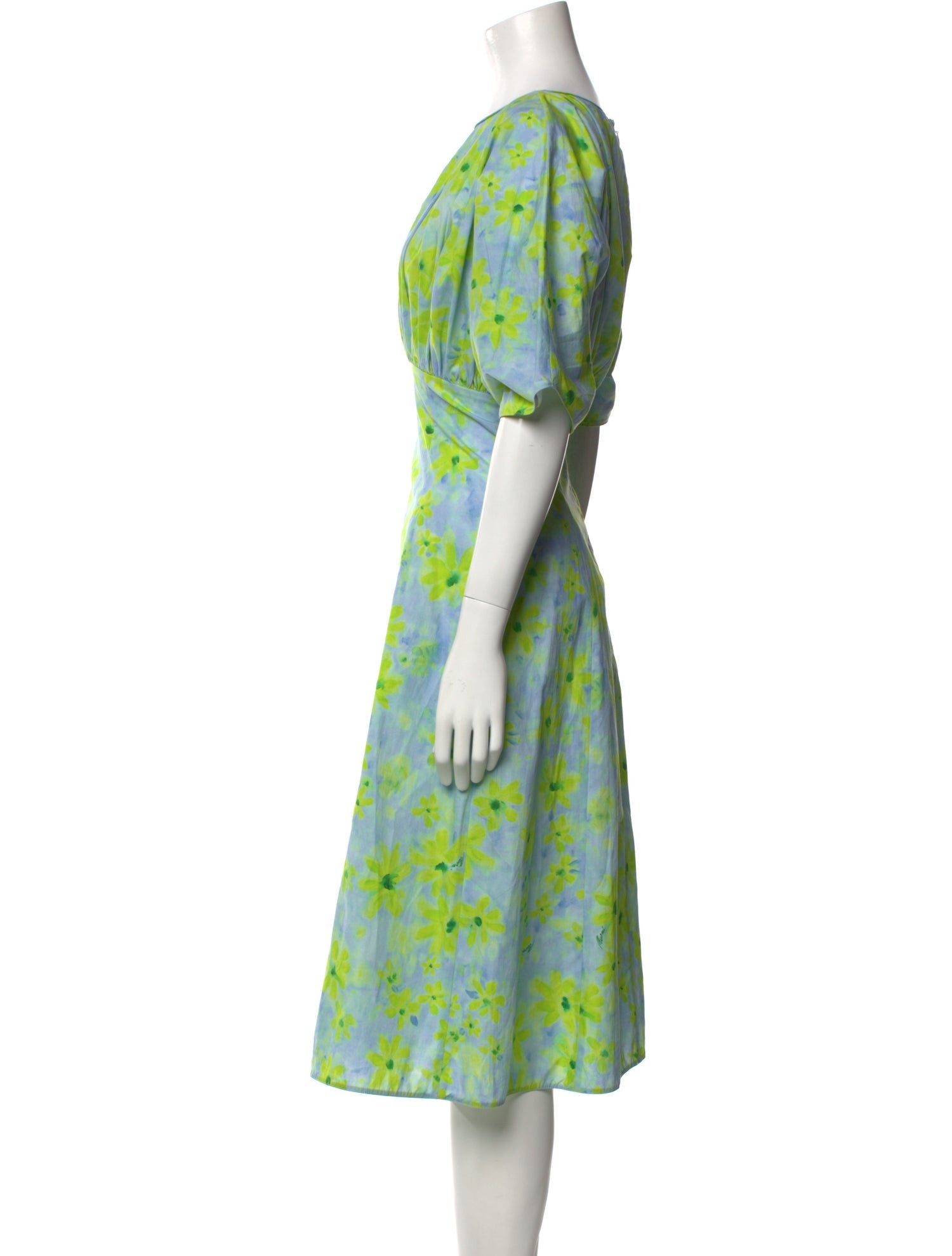 Marni Floral Print Midi Length Dress