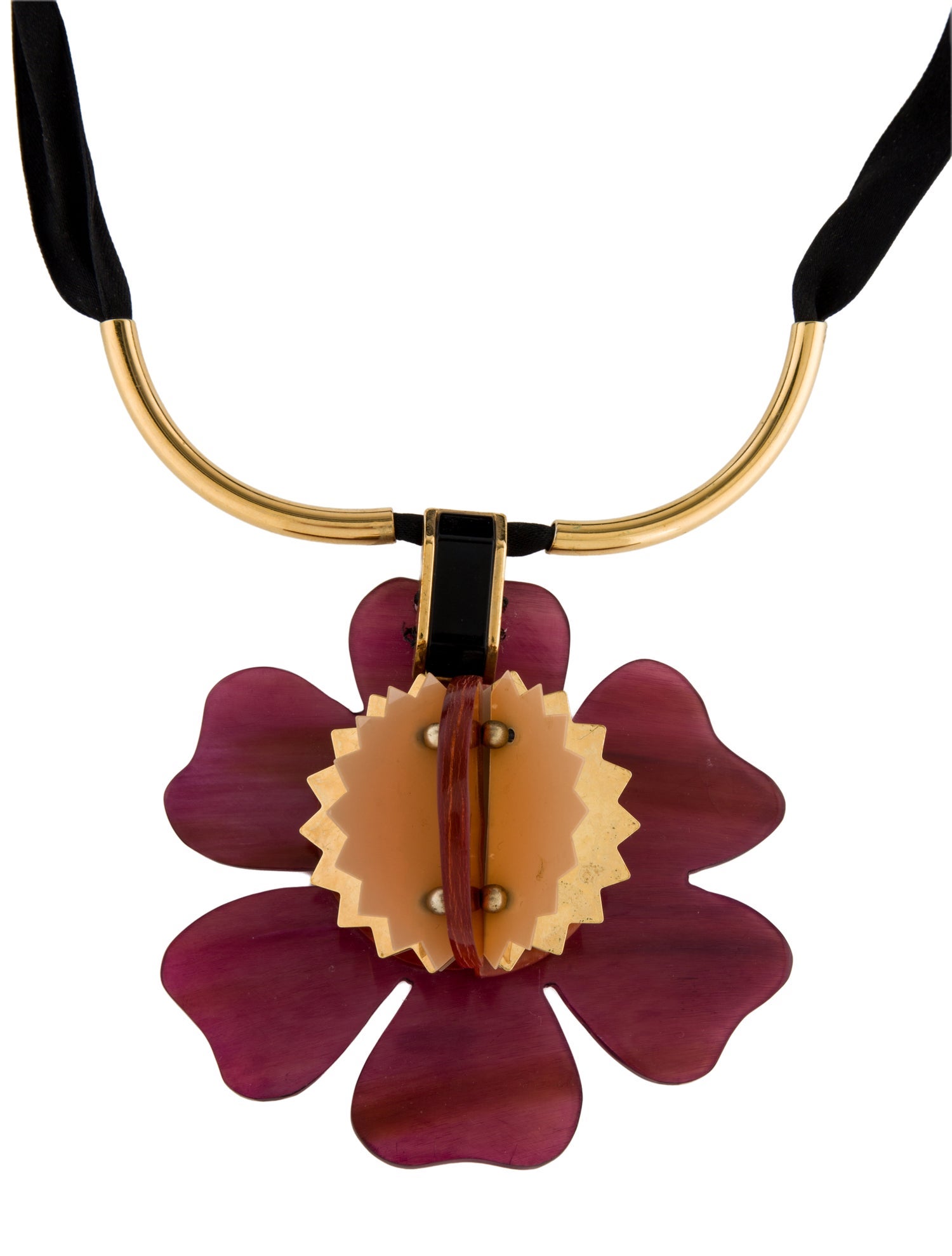 Marni Bead & Ribbon Pendant Necklace