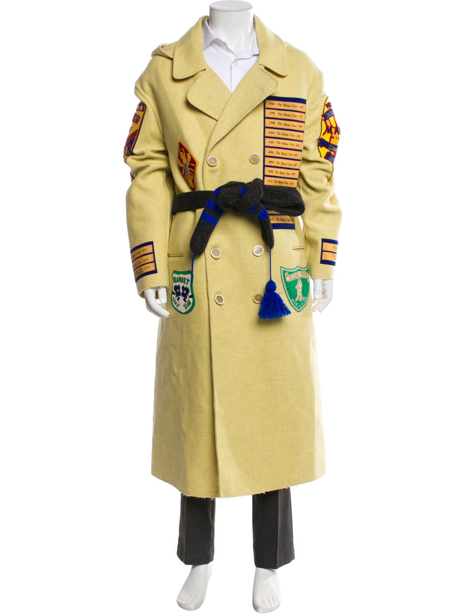 Marni Virgin Wool Graphic Print Coat