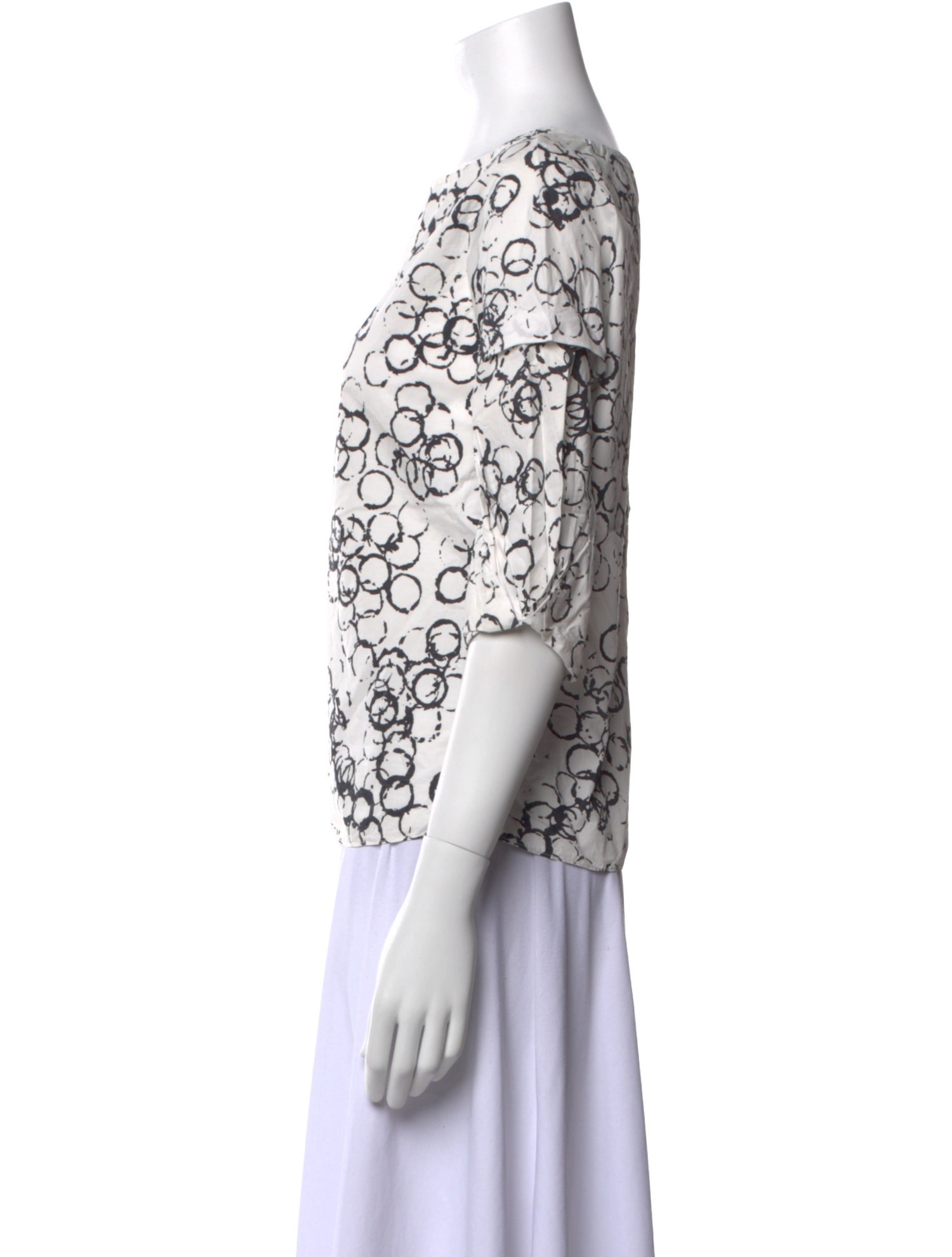 Marni Printed Bateau Neckline Top