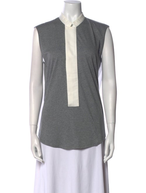 Marni Colorblock Pattern Mock Neck Top