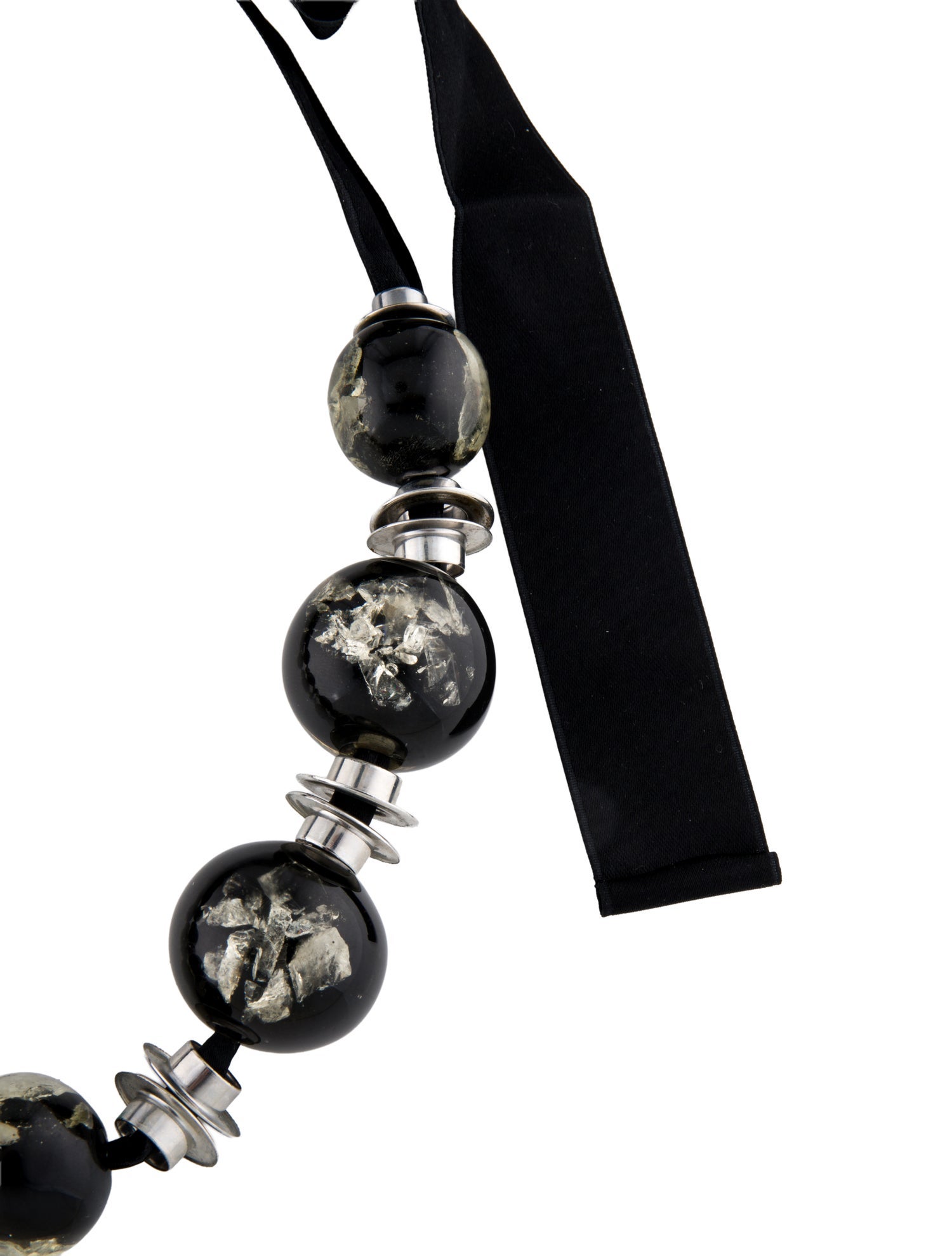 Marni Ribbon & Bead Necklace