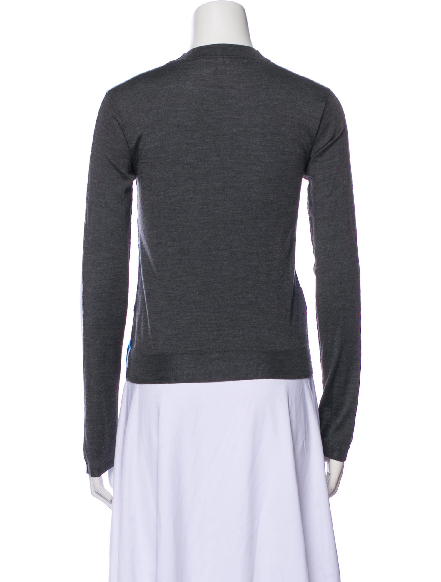 Marni Plaid Print Crew Neck Top