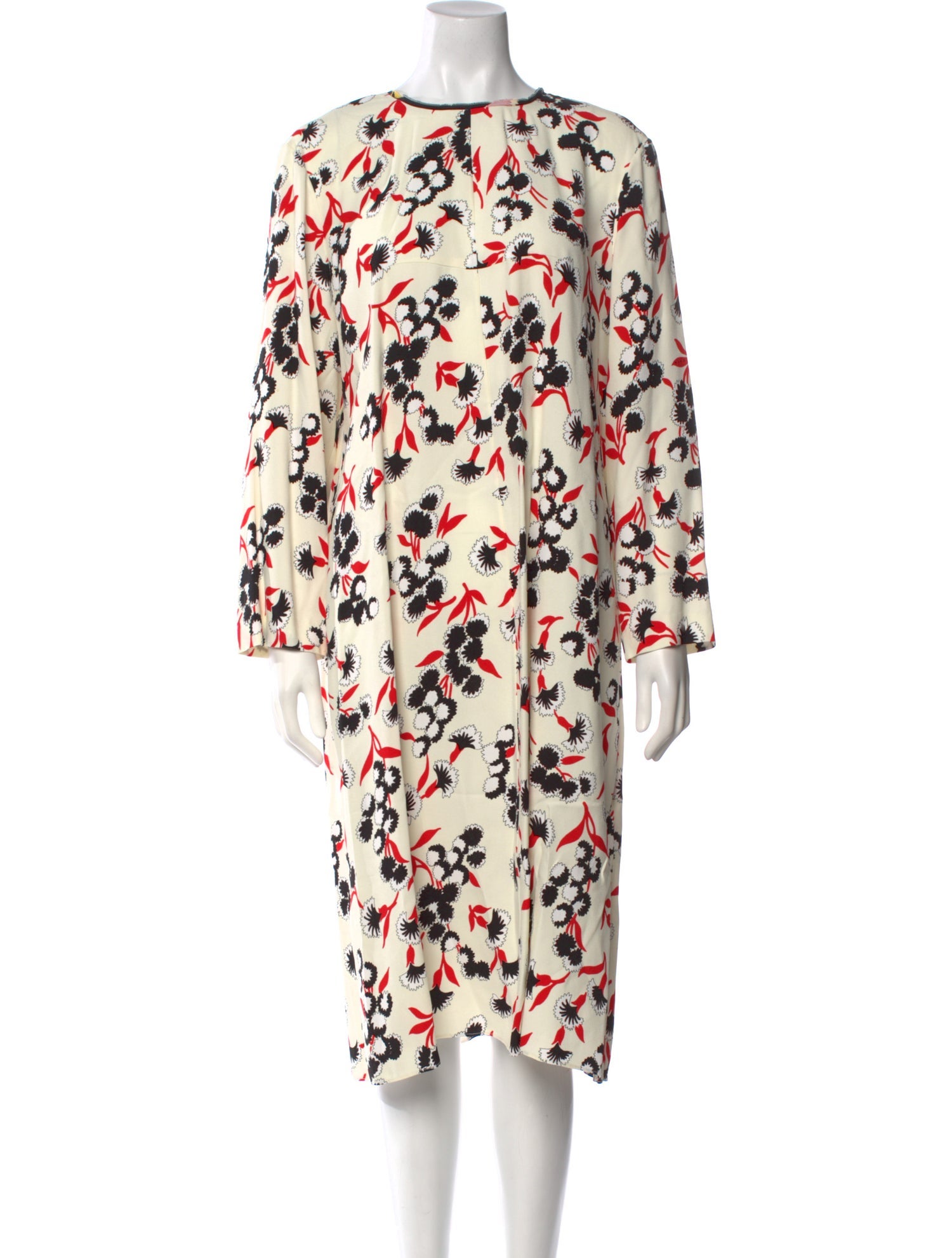 Marni Floral Print Midi Length Dress