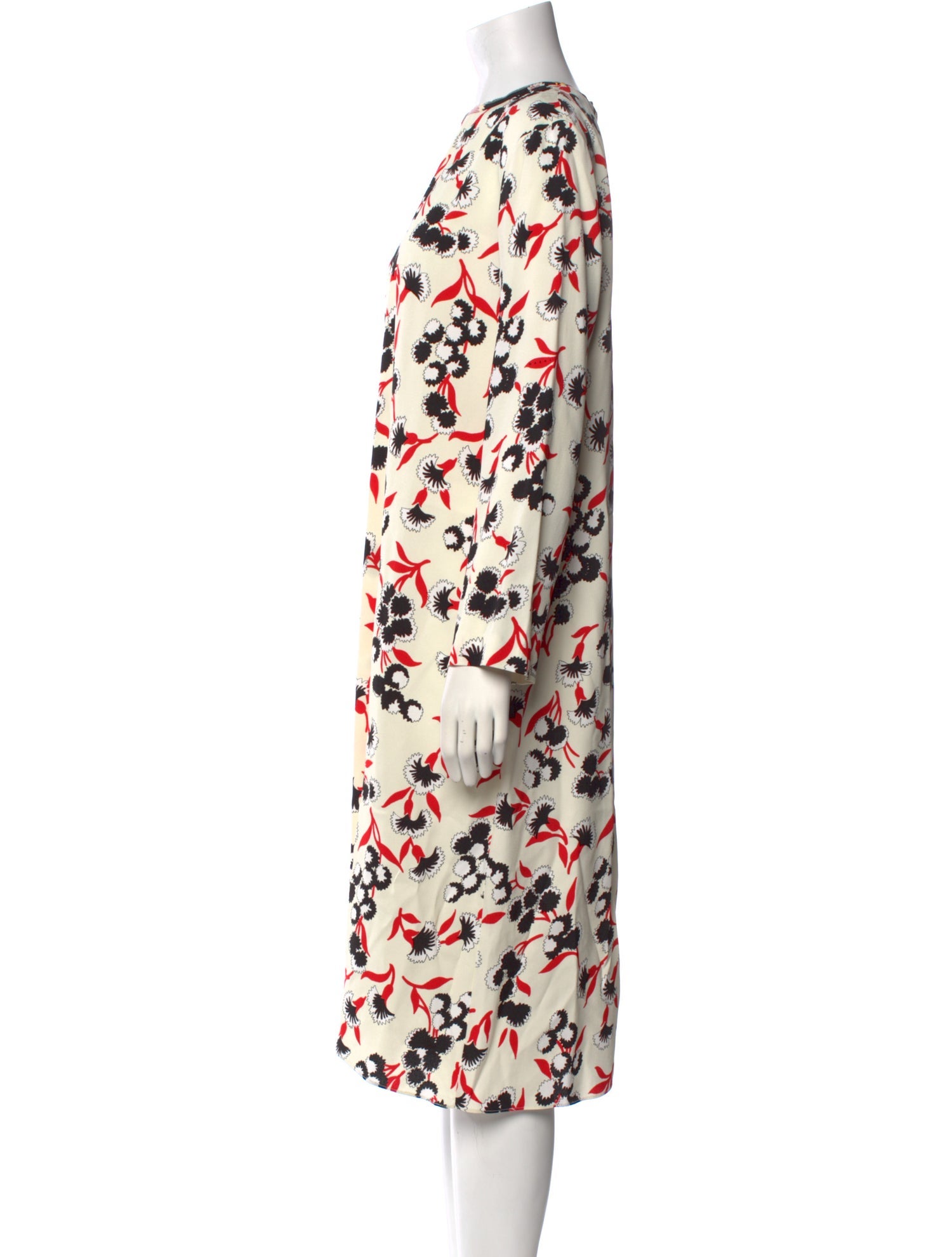 Marni Floral Print Midi Length Dress