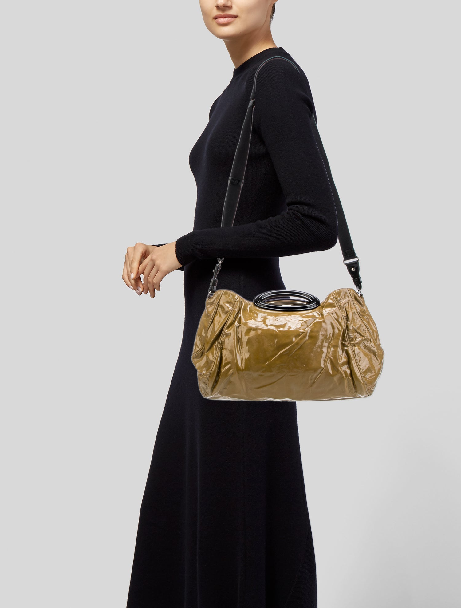 Marni Patent Leather Top Handle Bag