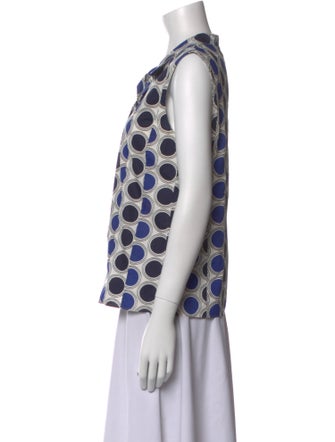 Marni Polka Dot Print V-Neck Blouse