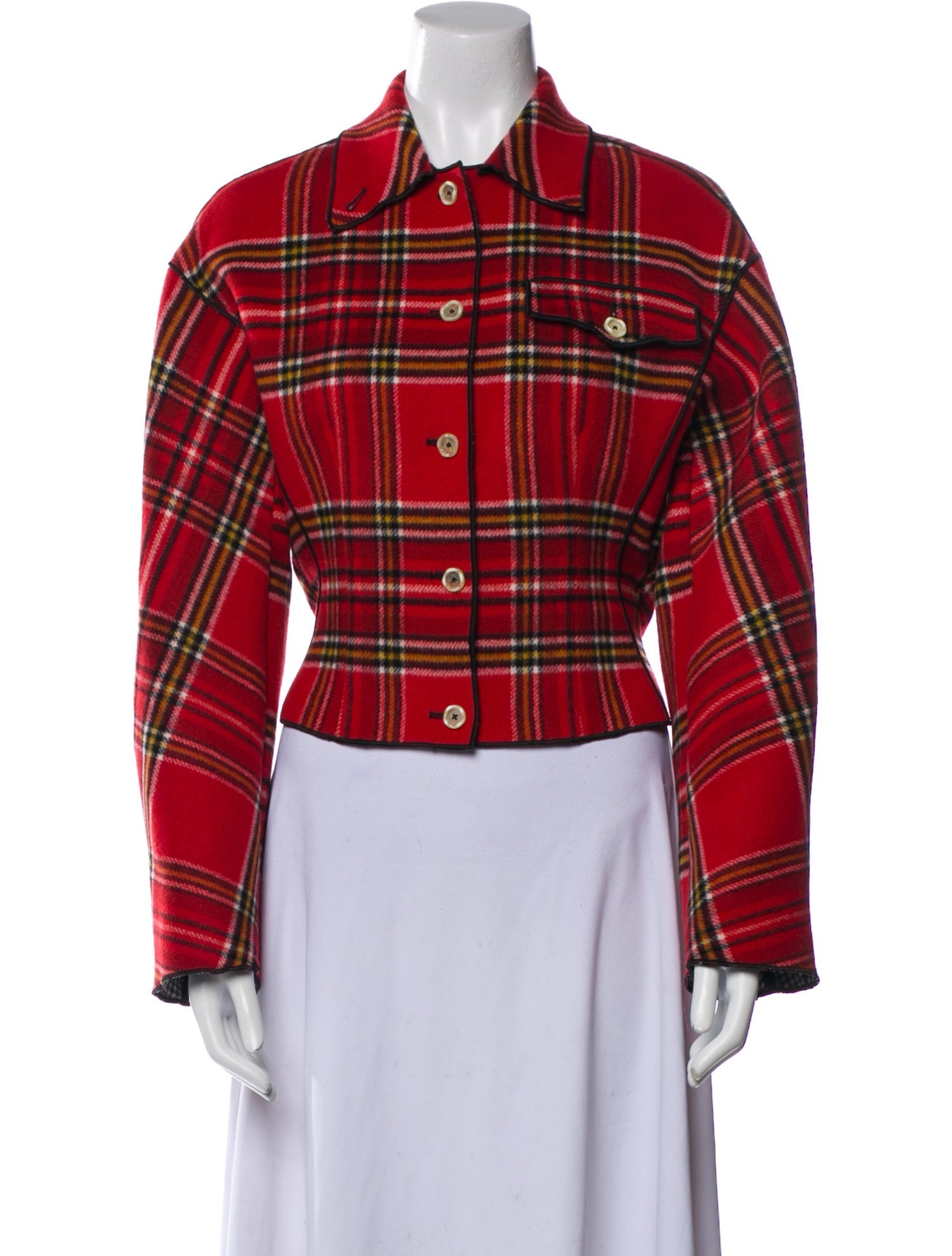 Marni Wool Plaid Print Jacket