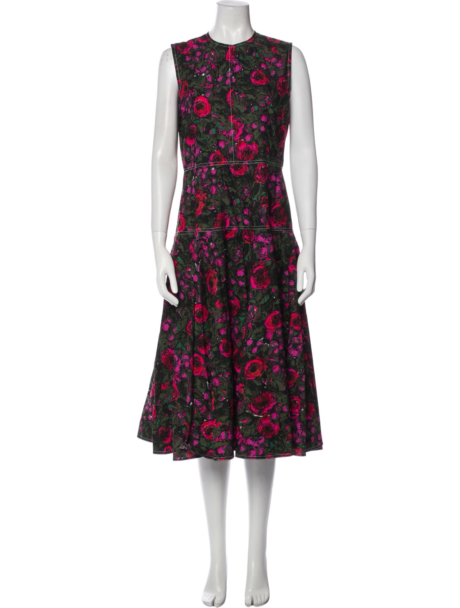 Marni Floral Print Long Dress