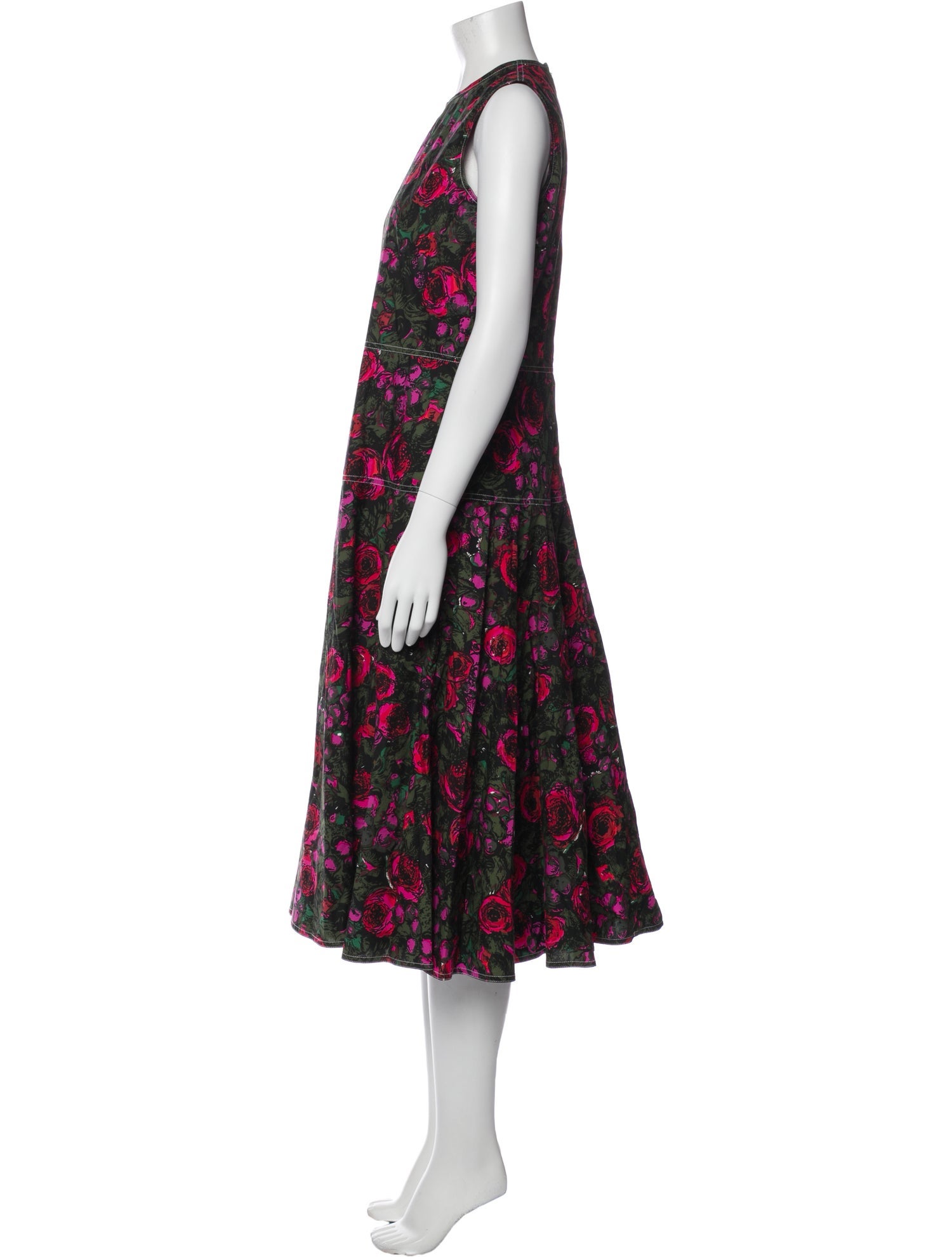 Marni Floral Print Long Dress