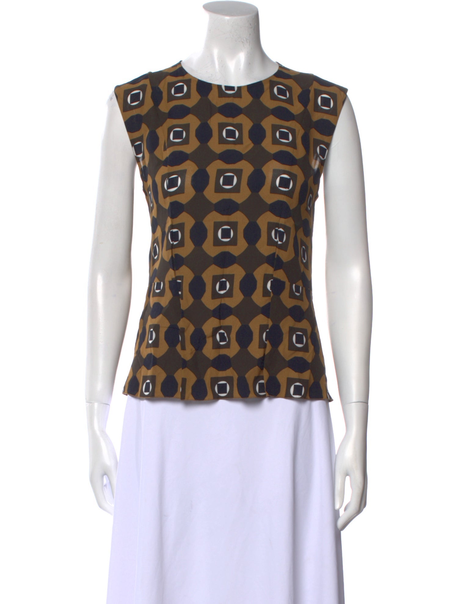 Marni Printed Crew Neck Top