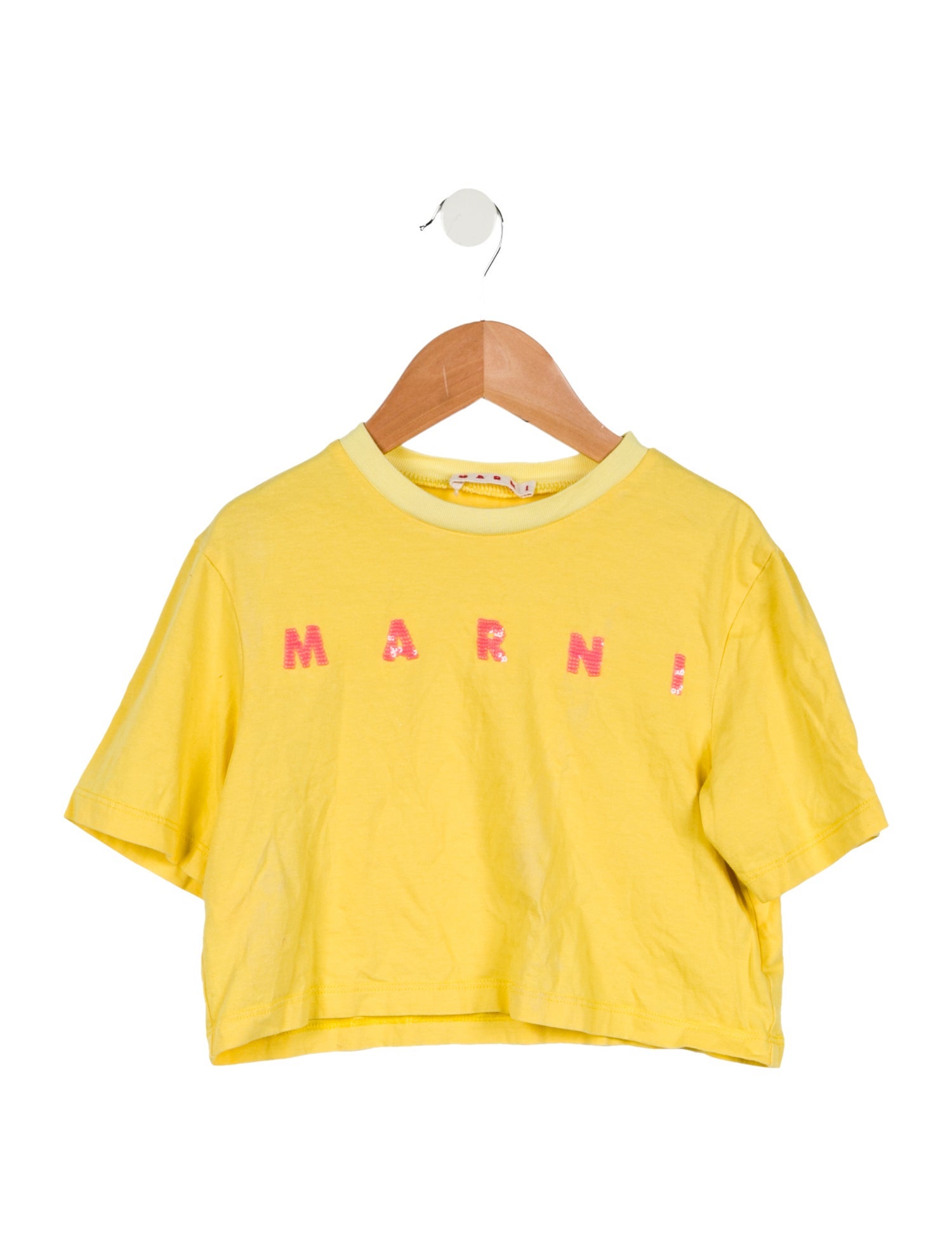 Marni Girls' Sequin Accent Short Sleeve Top