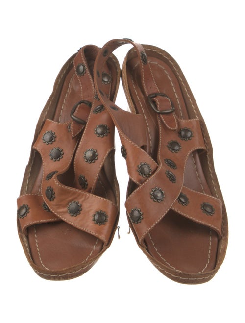 Marni Leather Floral Print Slides