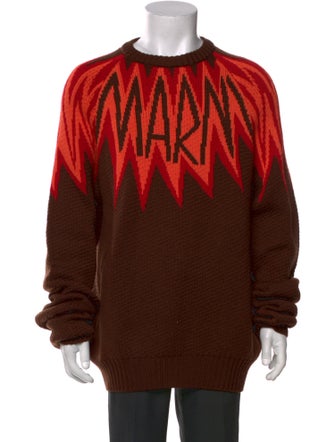 Marni Virgin Wool Graphic Print Pullover