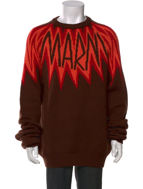 Marni Virgin Wool Graphic Print Pullover