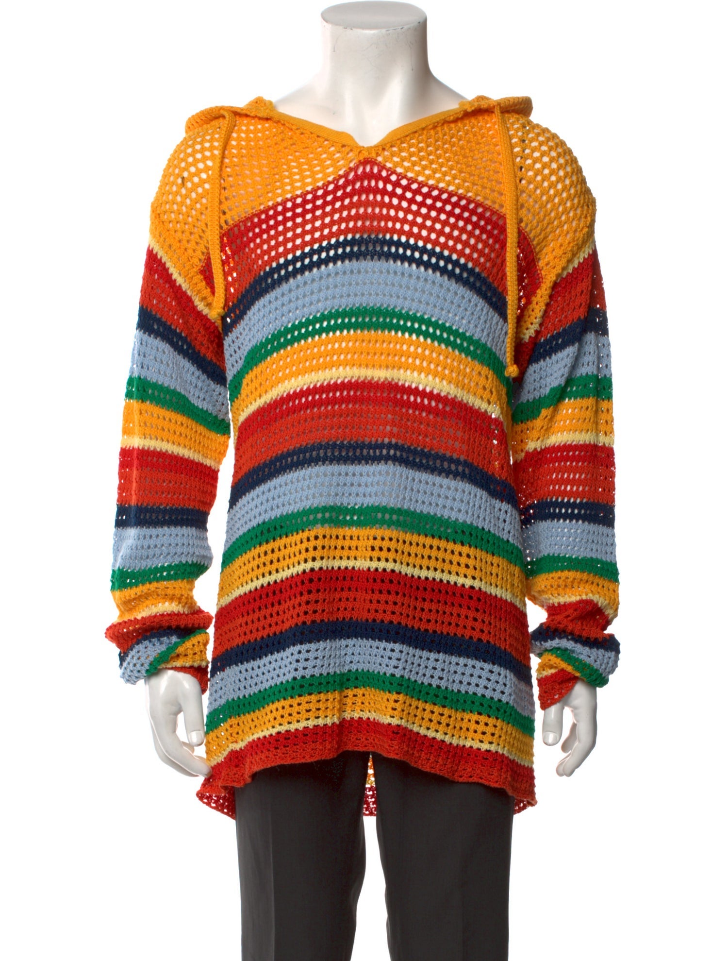 Marni Striped V-Neck Hoodie
