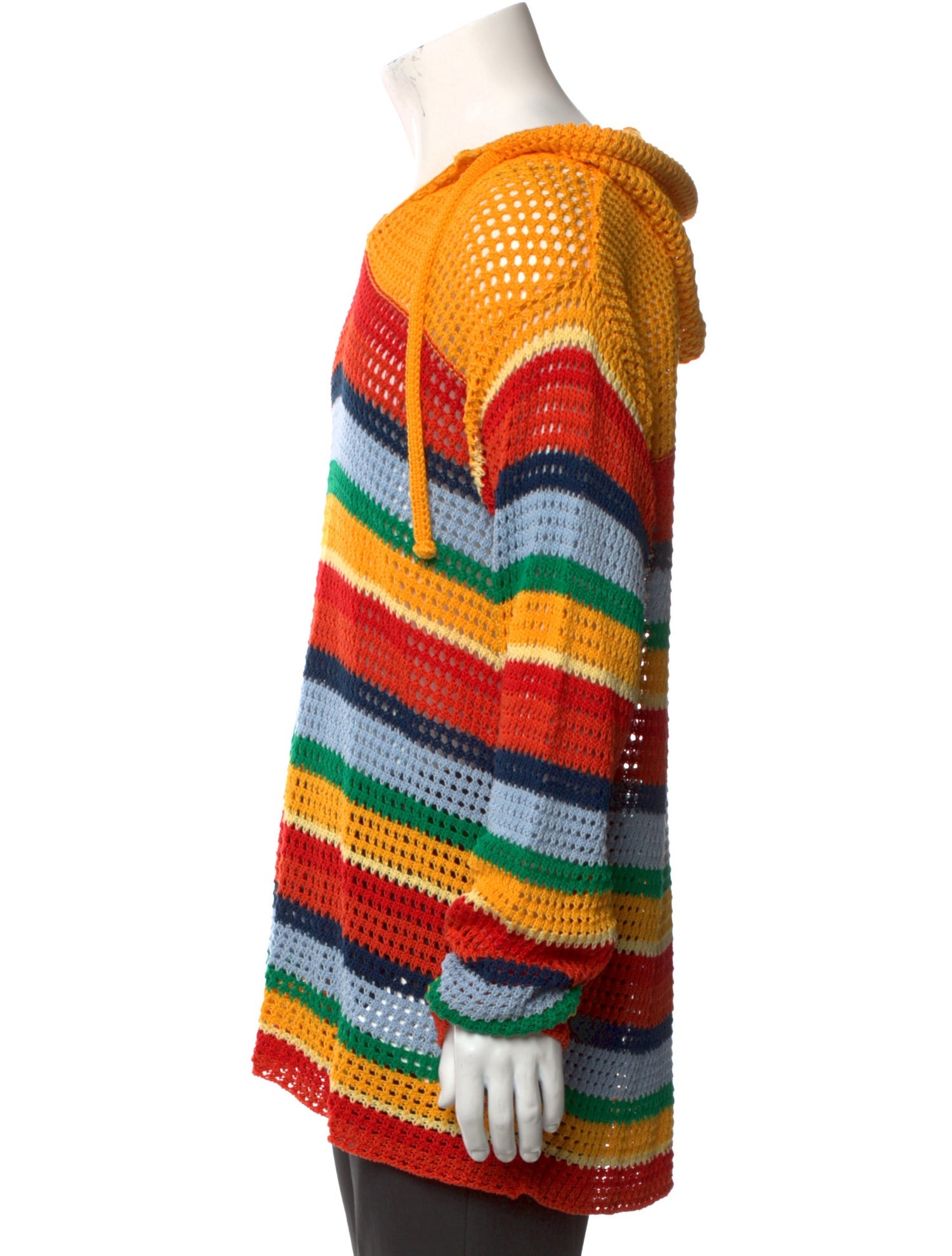 Marni Striped V-Neck Hoodie