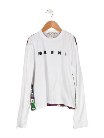 Marni Girls' Logo Long Sleeve Shirt