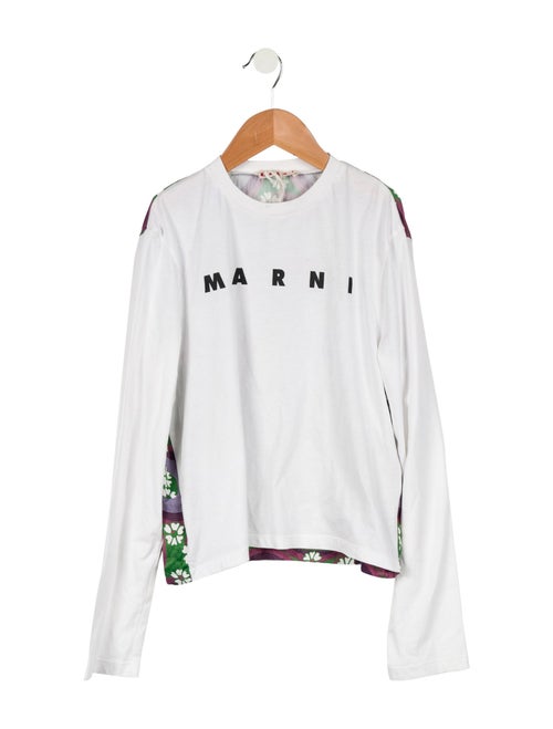Marni Girls' Logo Long Sleeve Shirt