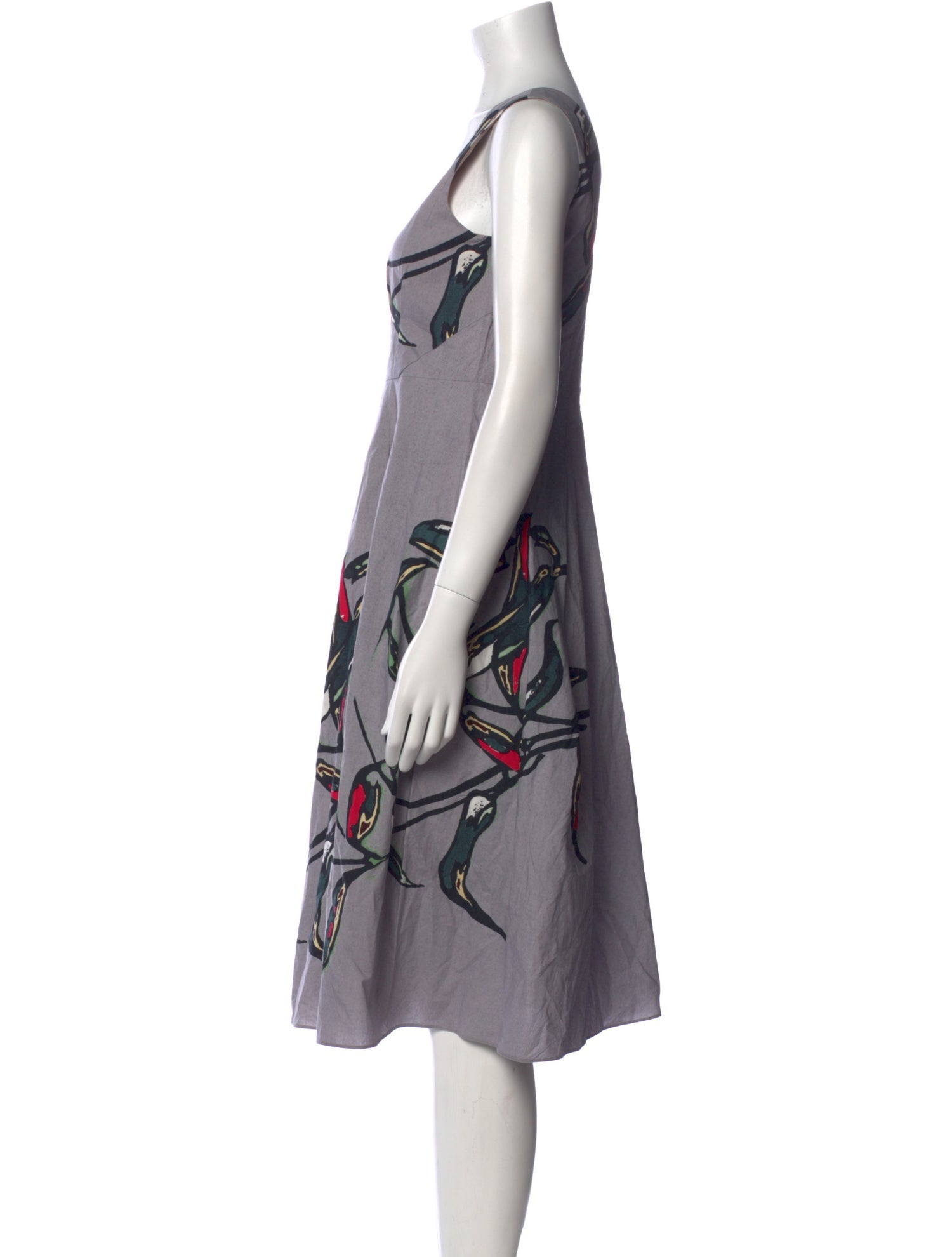 Marni Printed Midi Length Dress