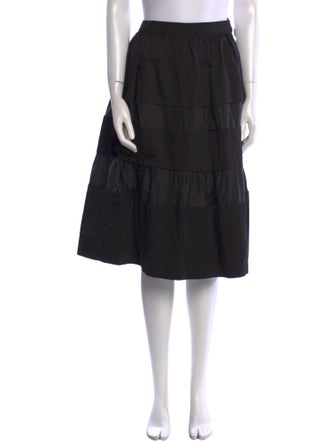 Marni Pleated Accents Knee-Length Skirt