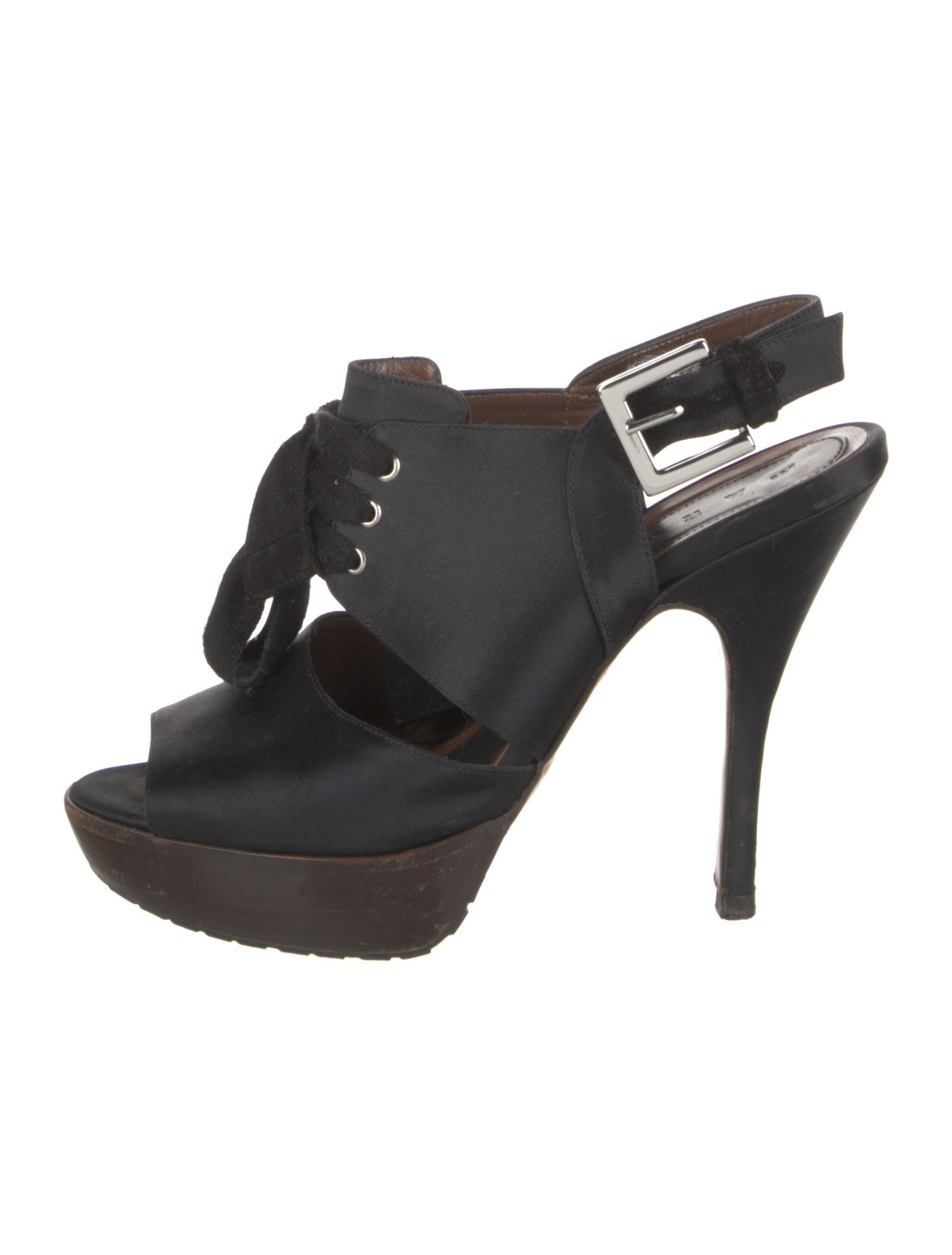 Marni Satin Slingback Sandals