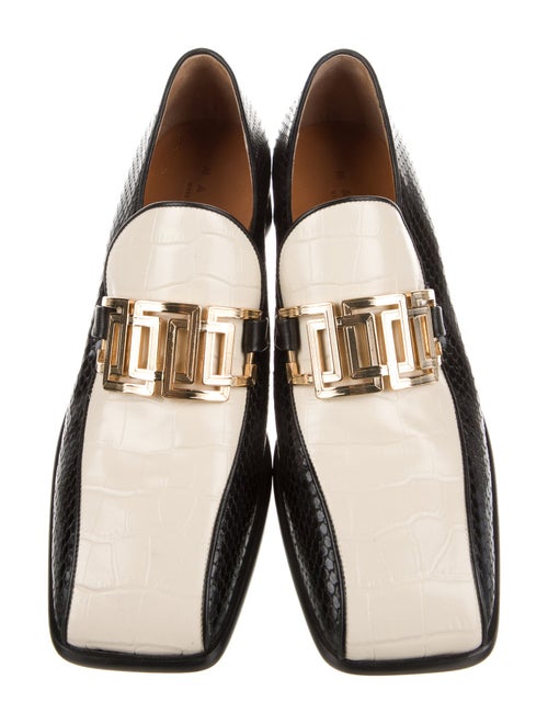 Marni Leather Colorblock Pattern Dress Loafers