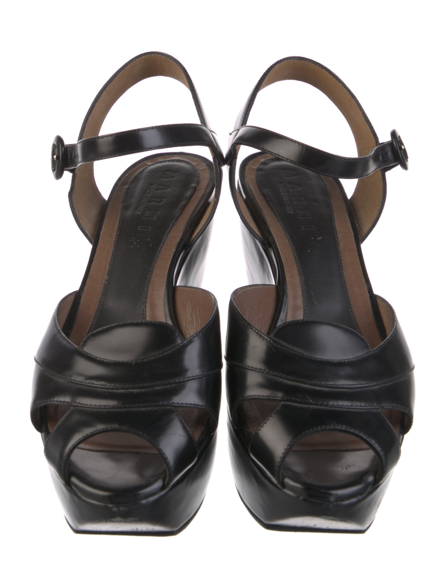Marni Leather Slingback Sandals