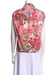 Marni Floral Print Short Sleeve Button-Up Top