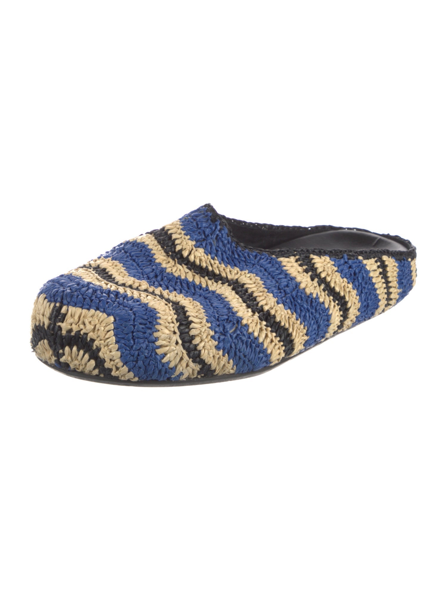 Marni Raffia Striped Mules