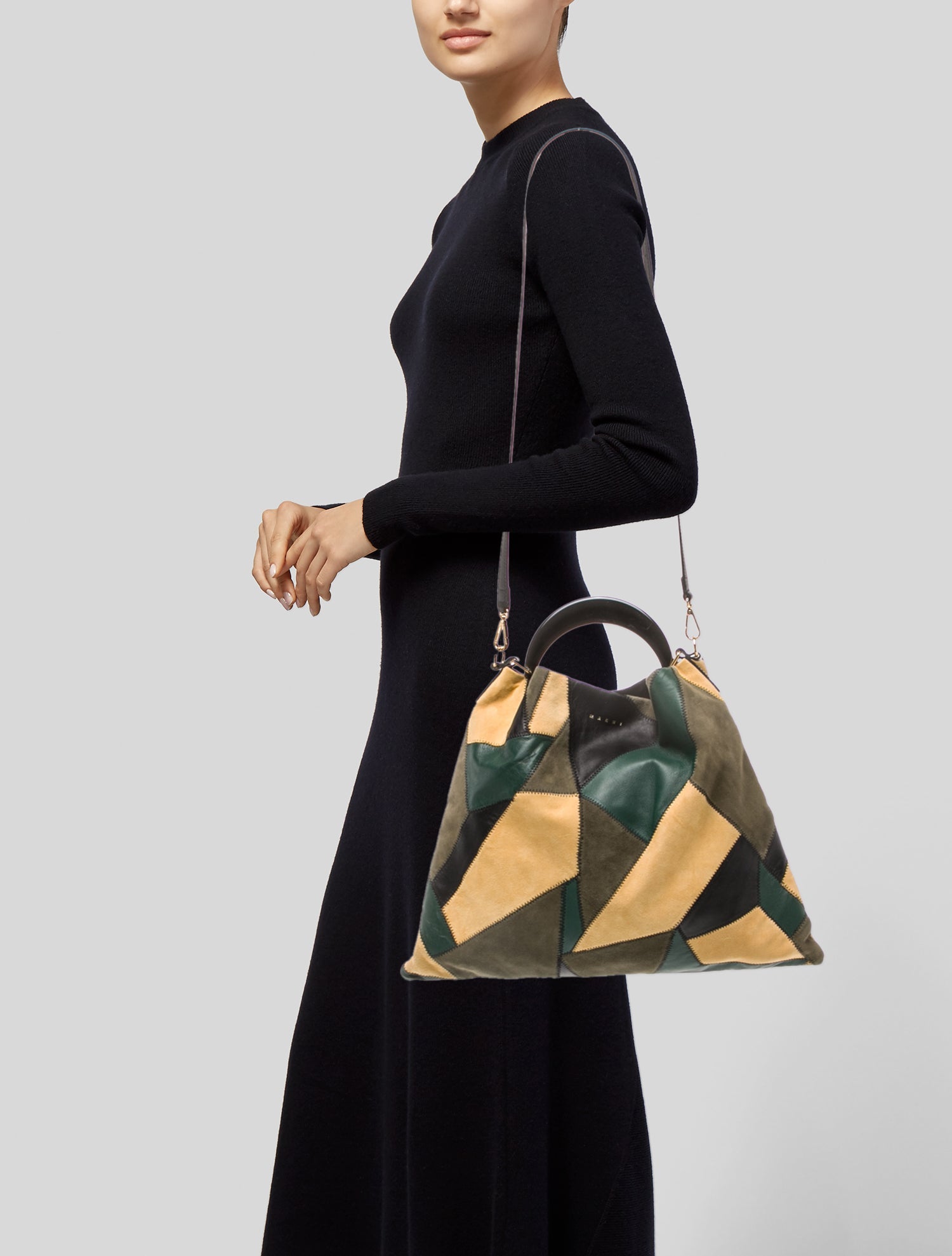 Marni Suede Top Handle Bag