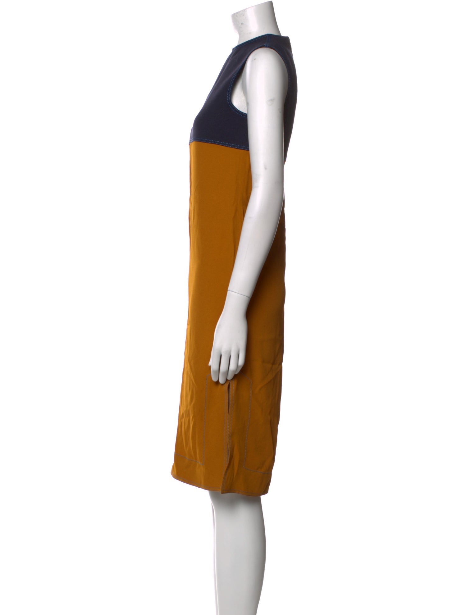 Marni Colorblock Pattern Knee-Length Dress