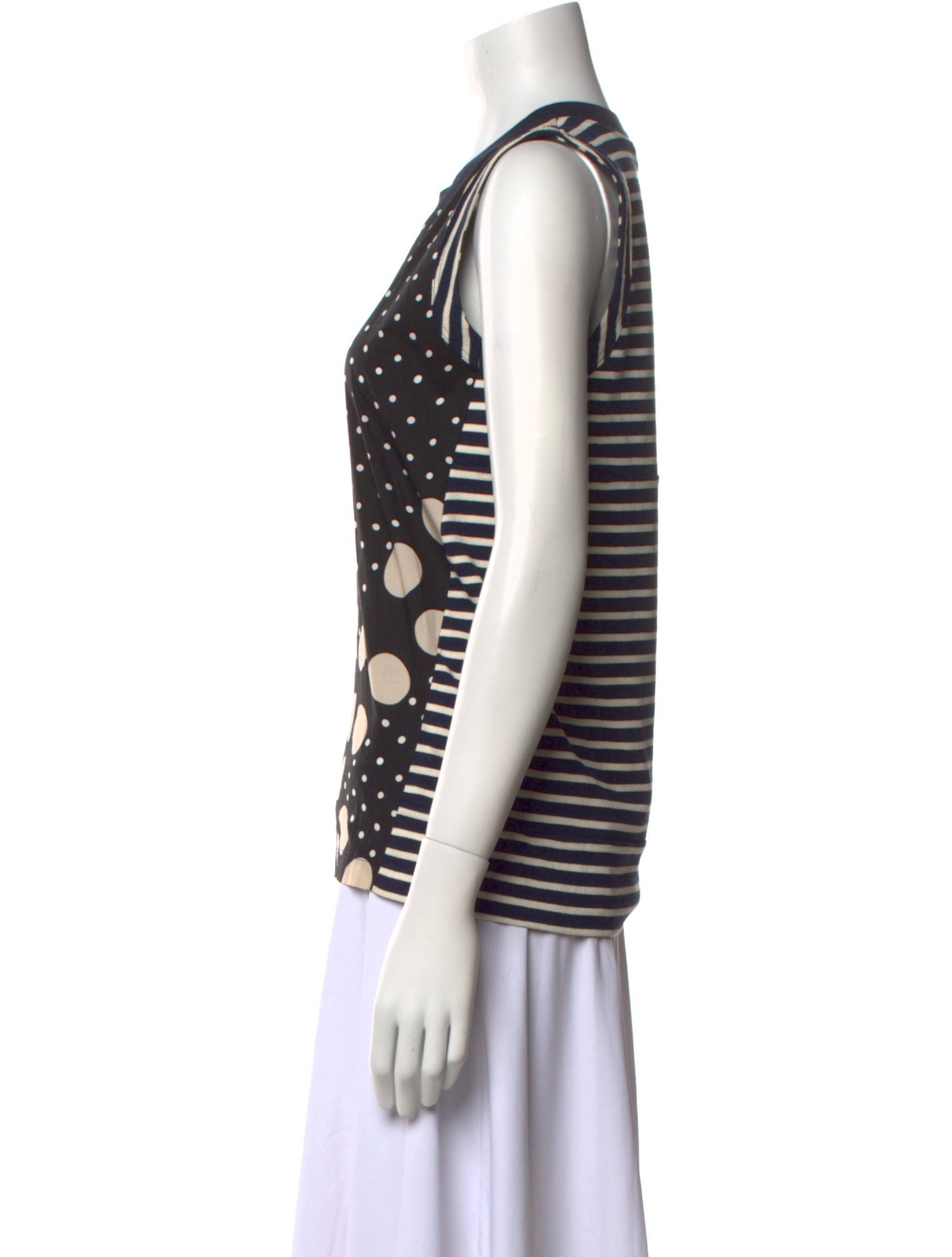 Marni Polka Dot Print Crew Neck Top