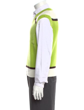 Marni Colorblock Pattern V-Neck Sweater Vest