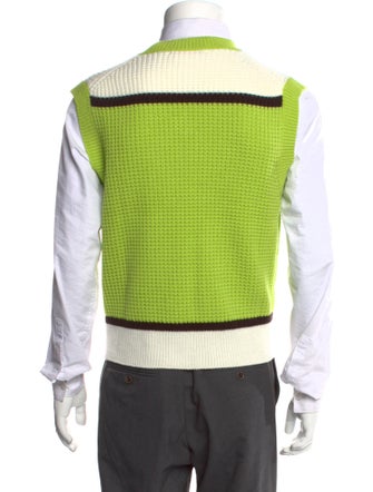 Marni Colorblock Pattern V-Neck Sweater Vest