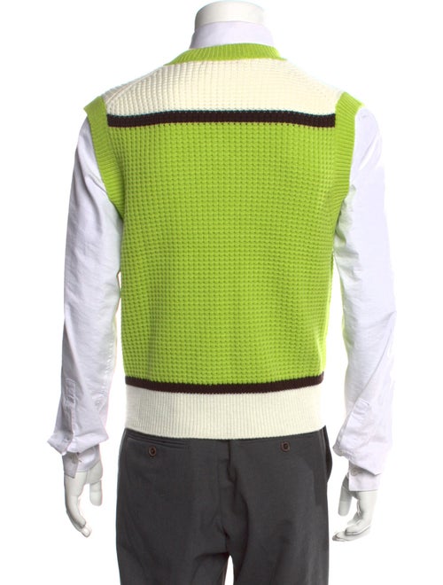 Marni Colorblock Pattern V-Neck Sweater Vest