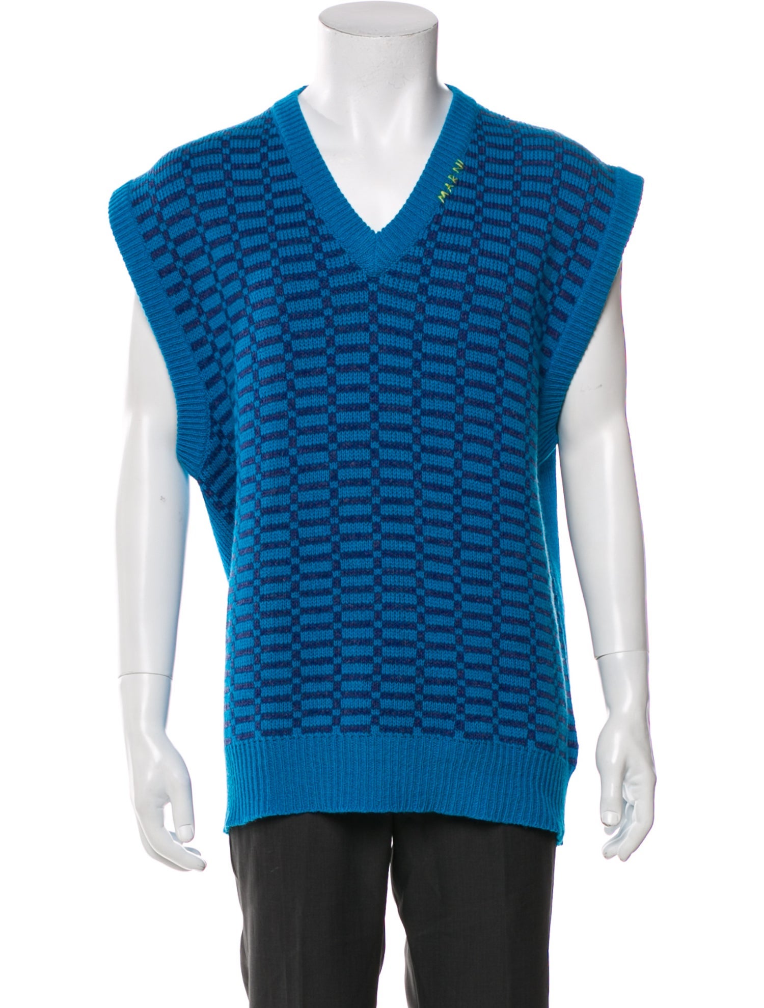 Marni Virgin Wool Striped Sweater Vest