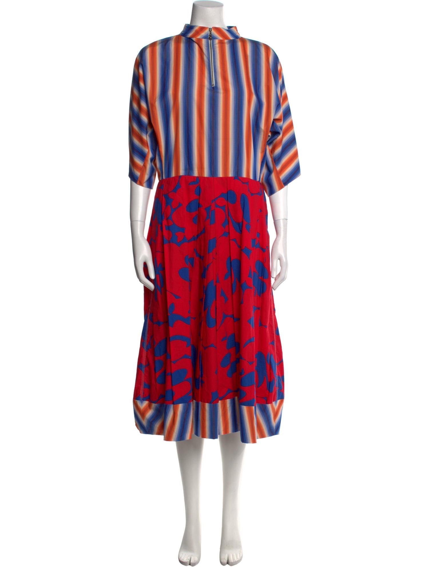 Marni Striped Midi Length Dress