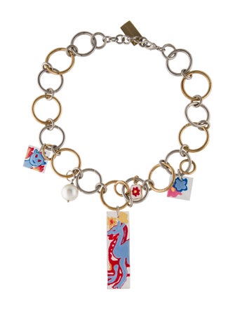 Marni x Flaminia Veronesi Faux Pearl & Resin Charm Necklace