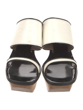 Marni Leather Colorblock Pattern Slides