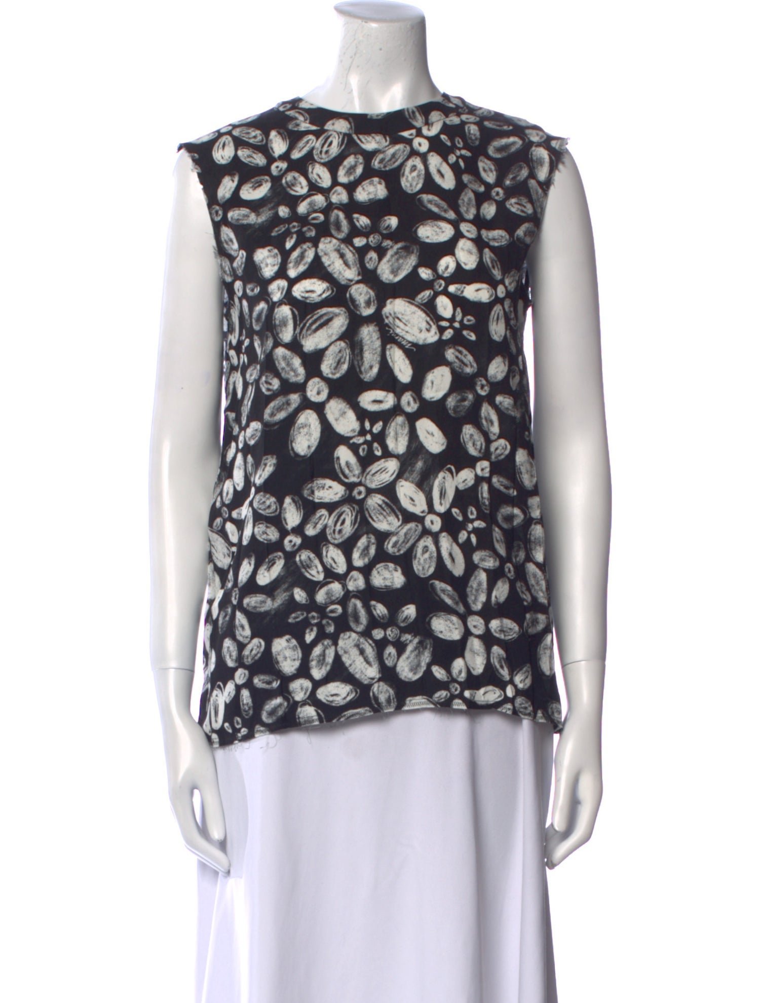 Marni Printed Crew Neck Blouse