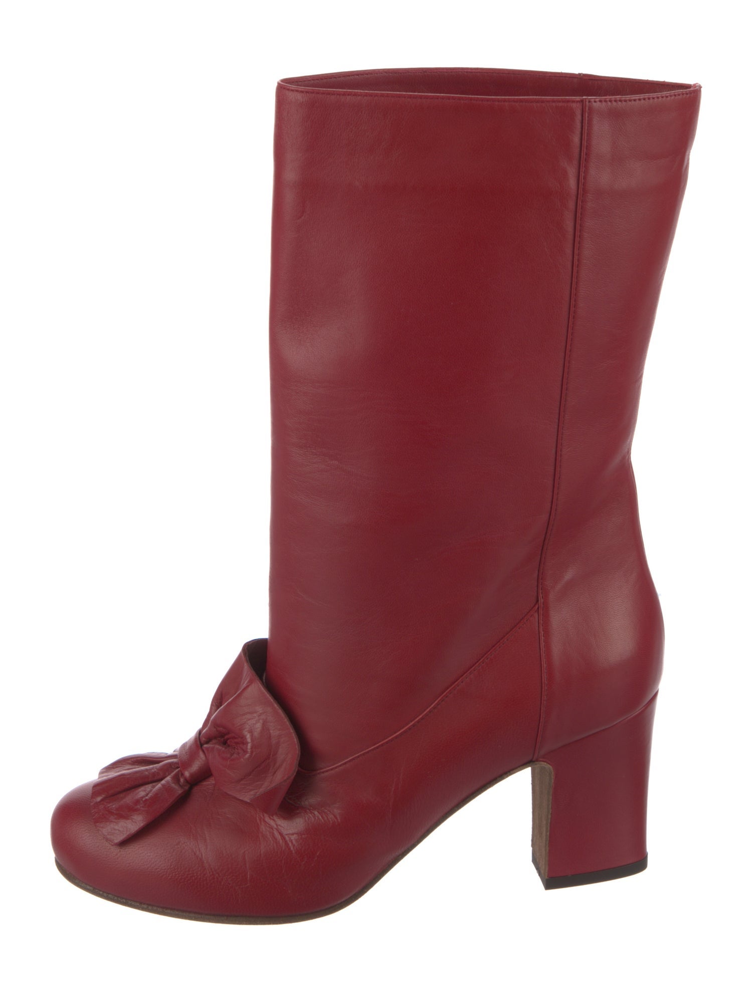 Marni Leather Bow Accents Boots