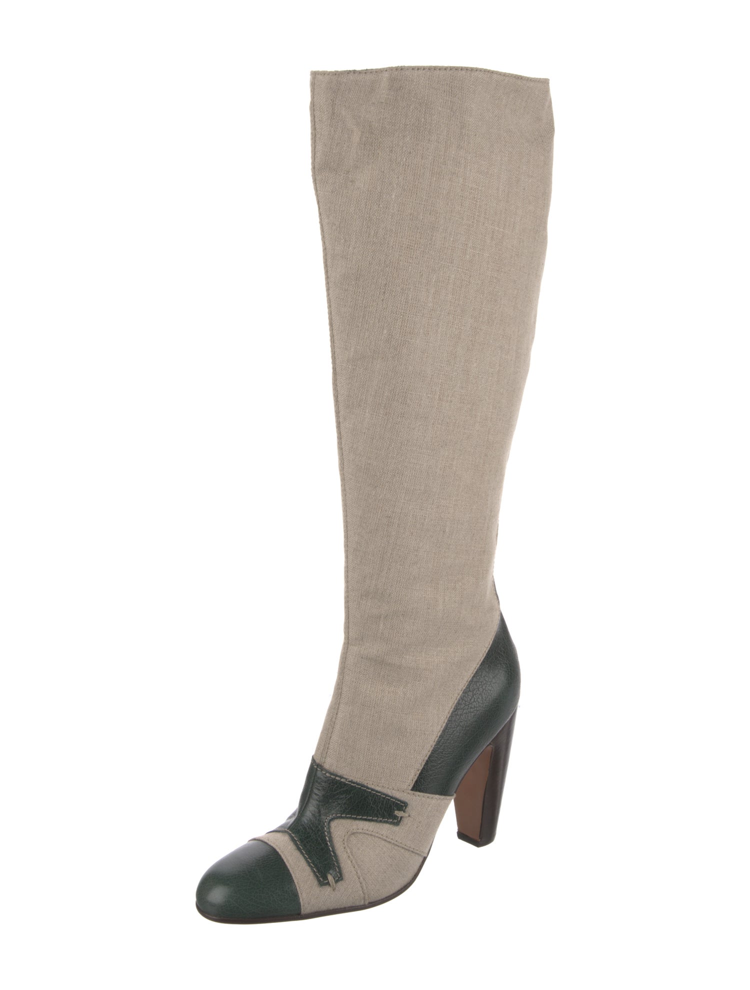 Marni Leather Colorblock Pattern Boots