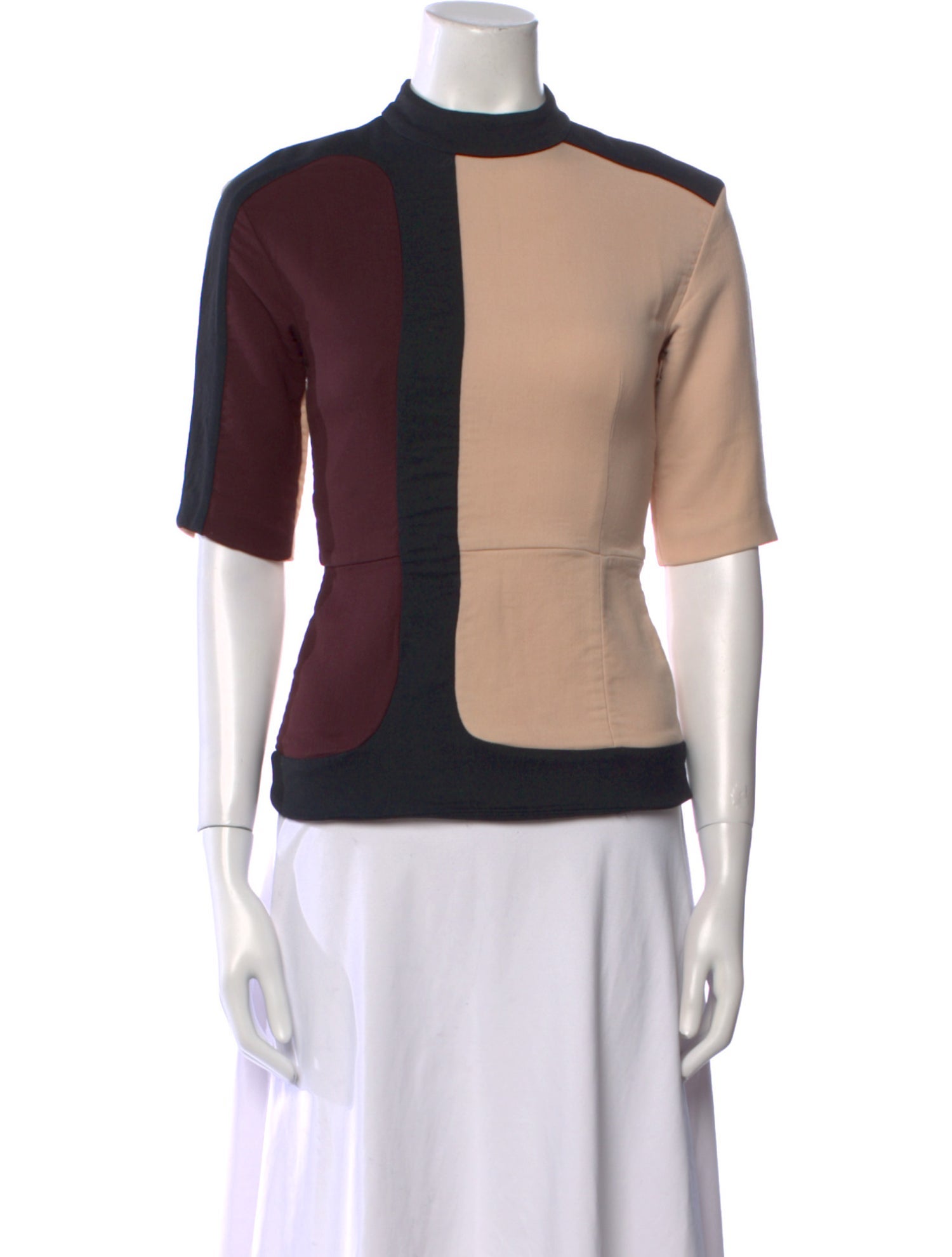 Marni Silk Colorblock Pattern Top