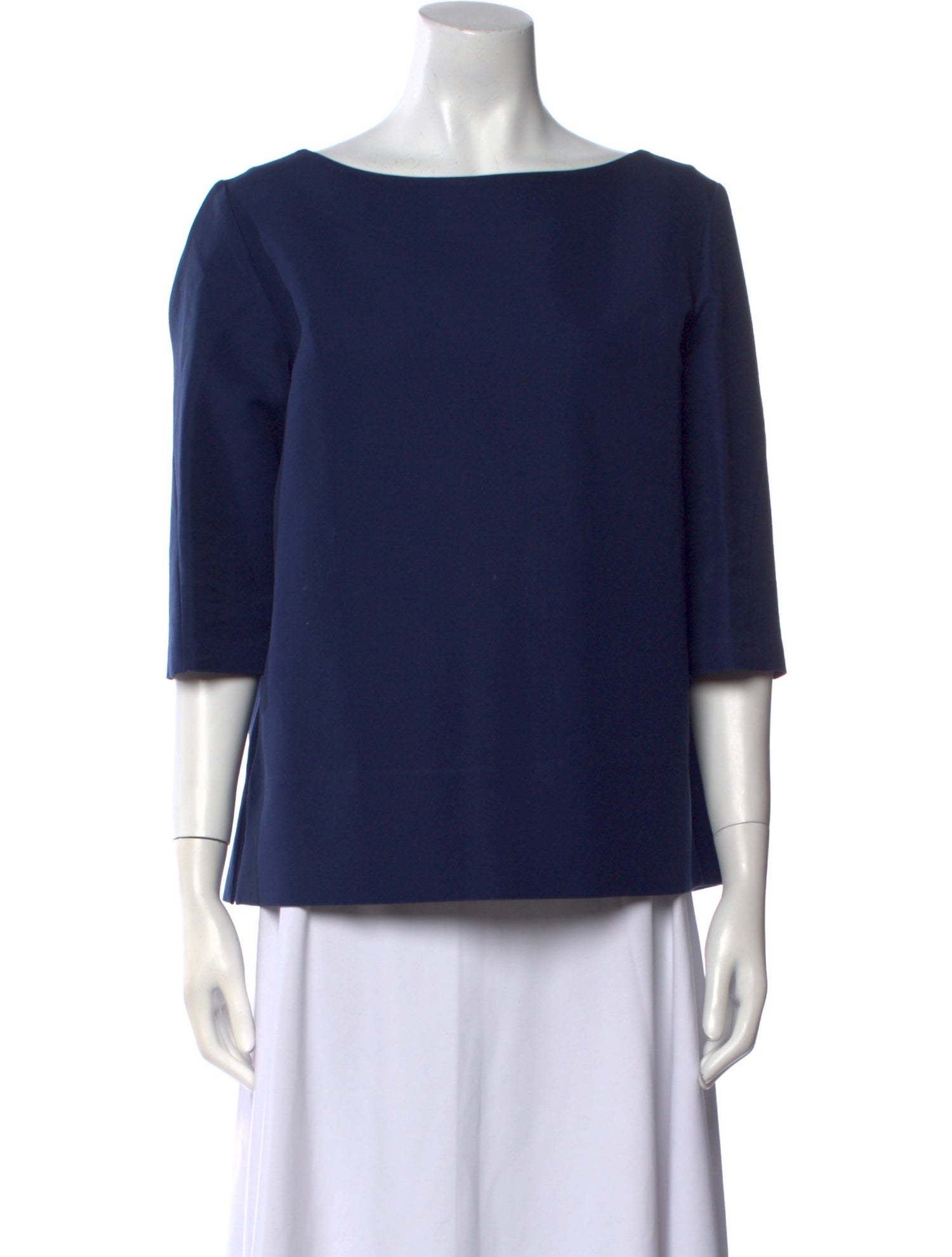 Marni Bateau Neckline Three-Quarter Sleeve Blouse